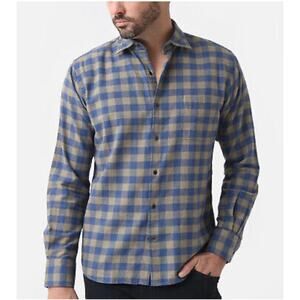 PETER MILLAR Men's Wilson Peak button-down Cotton Gingham Shirt XL Plaid Flannel